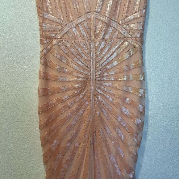 Elegant Peach Evening Gown - Picture 3 of 10